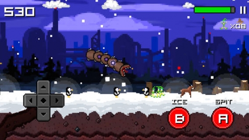 Gameplay screenshots of the Super mega worm vs. Santa: saga for iPad, iPhone or iPod.