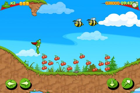 Gameplay screenshots of the Superfrog for iPad, iPhone or iPod.