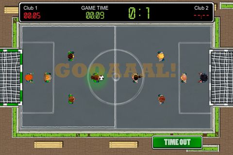 Gameplay screenshots of the Tiny soccer for iPad, iPhone or iPod.