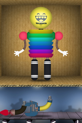 Gameplay screenshots of the Toca: Robot lab for iPad, iPhone or iPod.