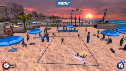Gameplay screenshots of the VTree Entertainment Volleyball for iPad, iPhone or iPod.