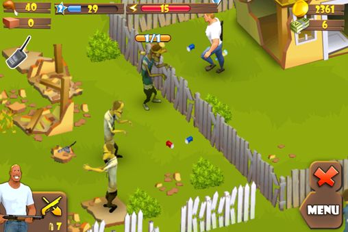 Gameplay screenshots of the Zombie lane for iPad, iPhone or iPod.