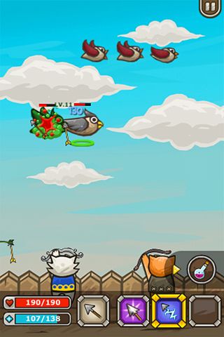 Gameplay screenshots of the Archer cat for iPad, iPhone or iPod.