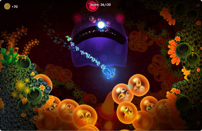 Gameplay screenshots of the Glowfish HD for iPad, iPhone or iPod.