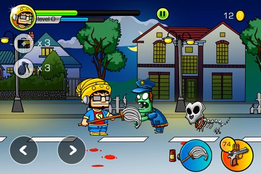 Gameplay screenshots of the Hello zombies for iPad, iPhone or iPod.