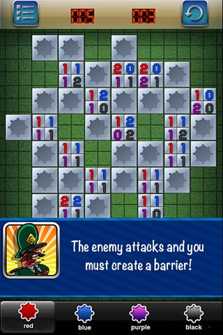 Gameplay screenshots of the Minesweeper 2 for iPad, iPhone or iPod.