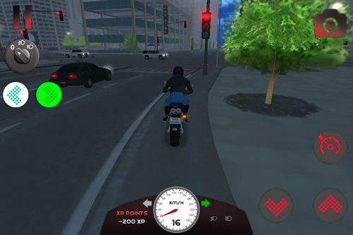 Gameplay screenshots of the Motorcycle driving school for iPad, iPhone or iPod.