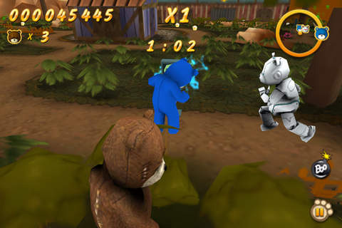 Gameplay screenshots of the Naughty bear for iPad, iPhone or iPod.