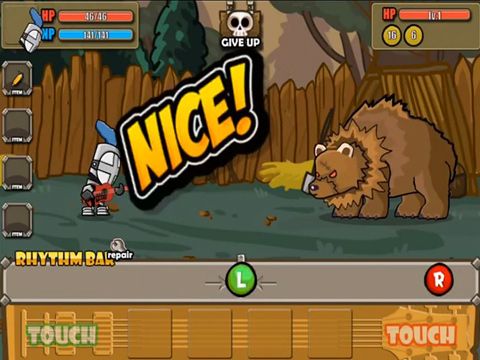 Gameplay screenshots of the Rhythm warrior for iPad, iPhone or iPod.