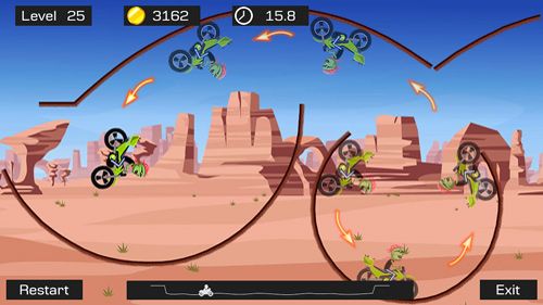 Gameplay screenshots of the Top bike for iPad, iPhone or iPod.
