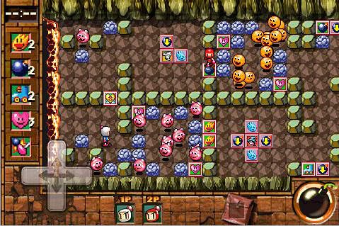 Gameplay screenshots of the Bomberman touch 2: Volcano party for iPad, iPhone or iPod.