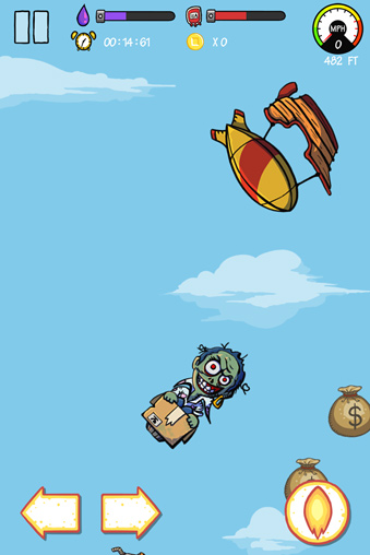 Download app for iOS FreeZom: Flying adventure of zombie, ipa full version.