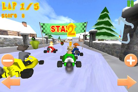 Gameplay screenshots of the Looney kart for iPad, iPhone or iPod.