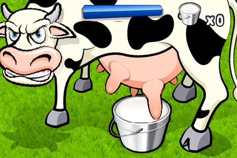 Gameplay screenshots of the Milk the cow for iPad, iPhone or iPod.