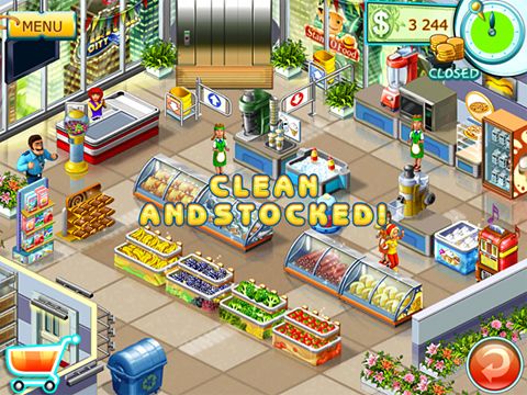 Gameplay screenshots of the Supermarket mania 2 for iPad, iPhone or iPod.