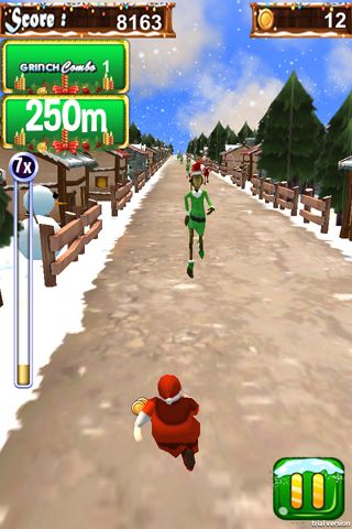 Download app for iOS 3D Santa run & Christmas racing, ipa full version.
