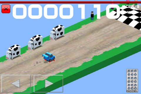 Gameplay screenshots of the Cubed rally racer for iPad, iPhone or iPod.