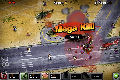 Gameplay screenshots of the Zombie: Escape for iPad, iPhone or iPod.