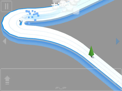 Gameplay screenshots of the Cubed snowboarding for iPad, iPhone or iPod.