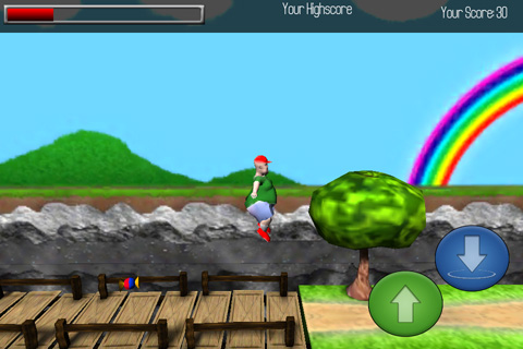 Gameplay screenshots of the Fatty jump for iPad, iPhone or iPod.