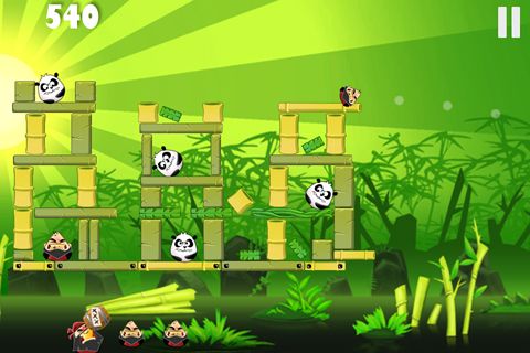 Gameplay screenshots of the Pirates vs. ninjas vs. zombies vs. pandas for iPad, iPhone or iPod.