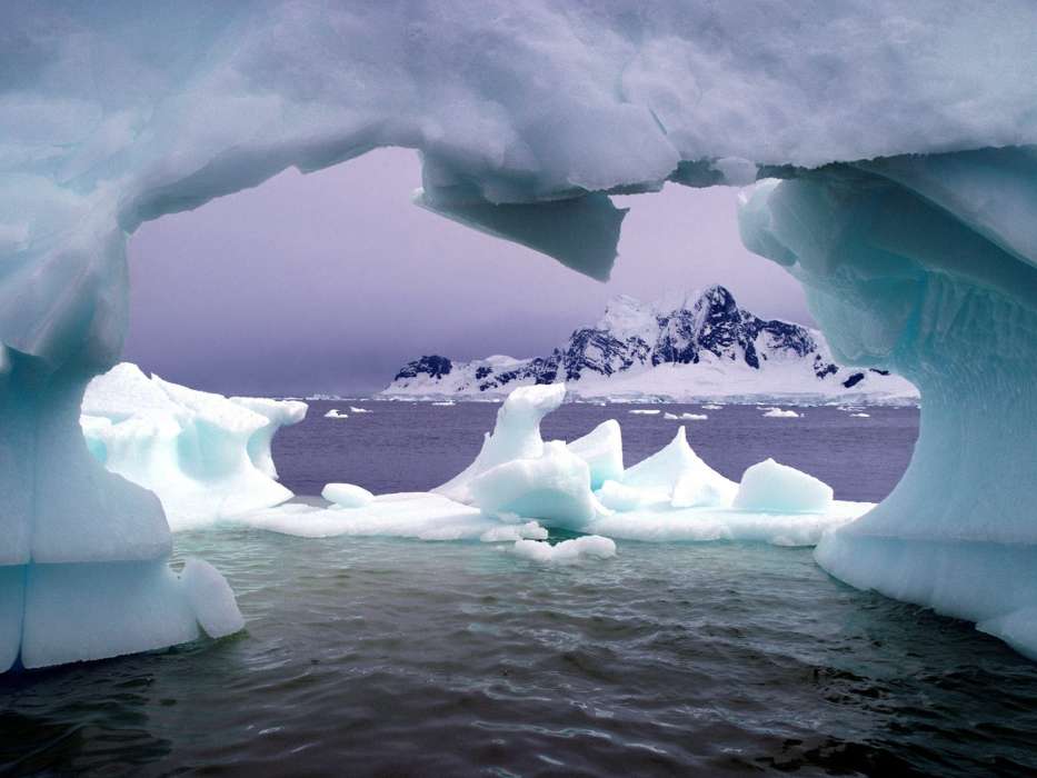 Icebergs,Sea,Landscape