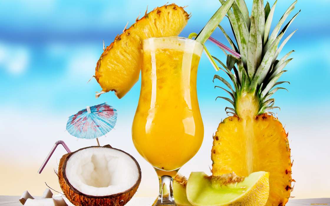 Pineapples, Food, Fruits, Drinks, Coconuts