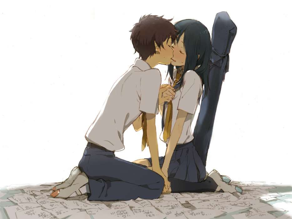 Anime,Girls,Love,Men,Kisses