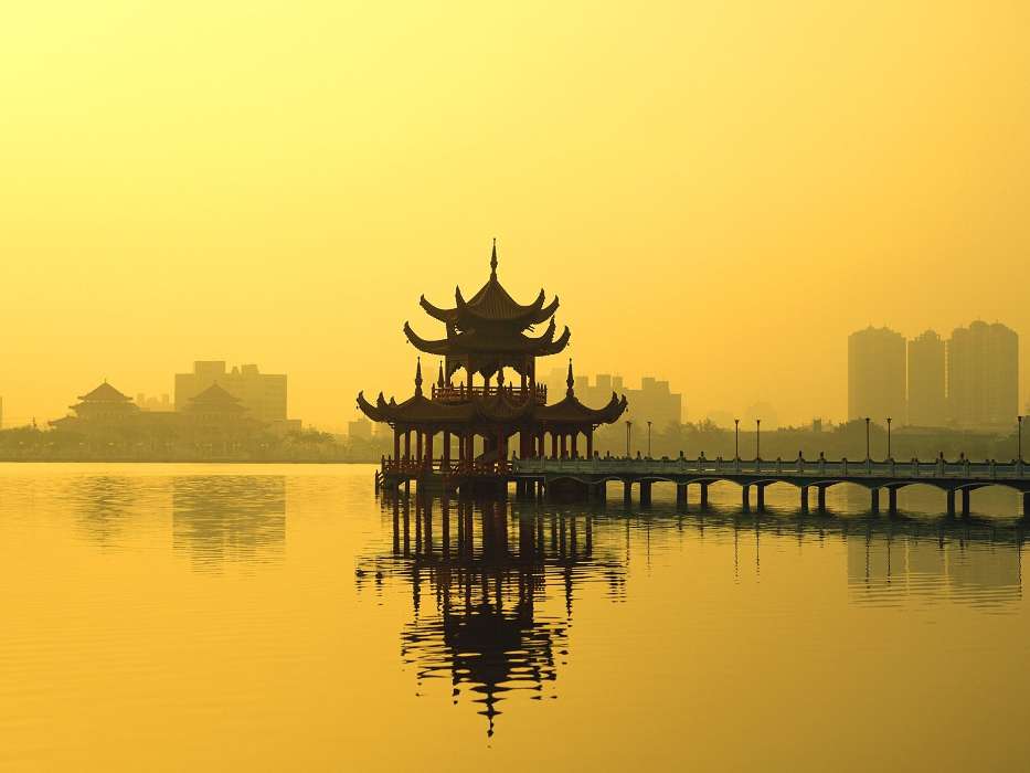 Rivers, Bridges, Architecture, Asia