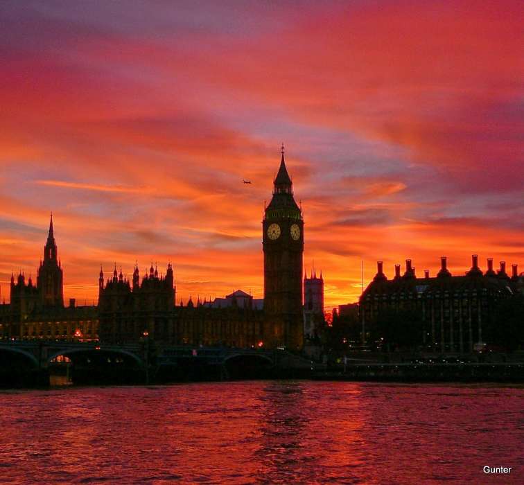 Landscape, Cities, Sunset, Architecture, London, Big Ben