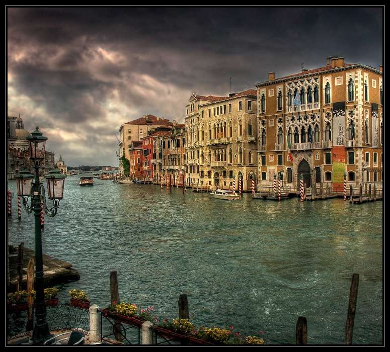 Landscape, Cities, Water, Houses, Rivers, Architecture