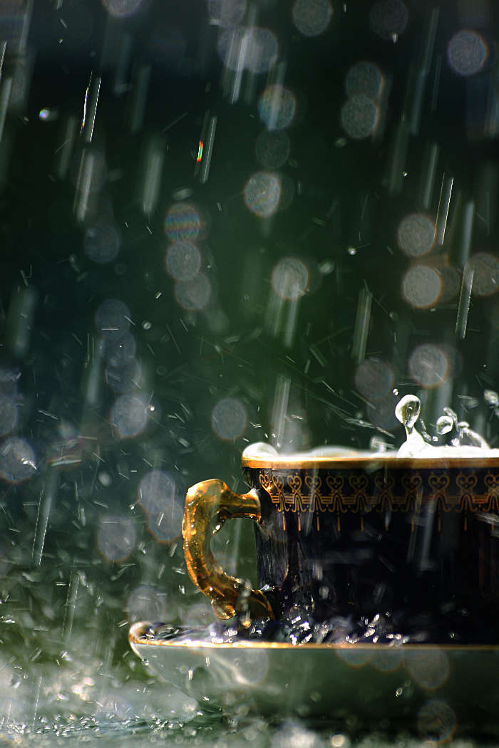 Cups, Rain, Drops, Objects