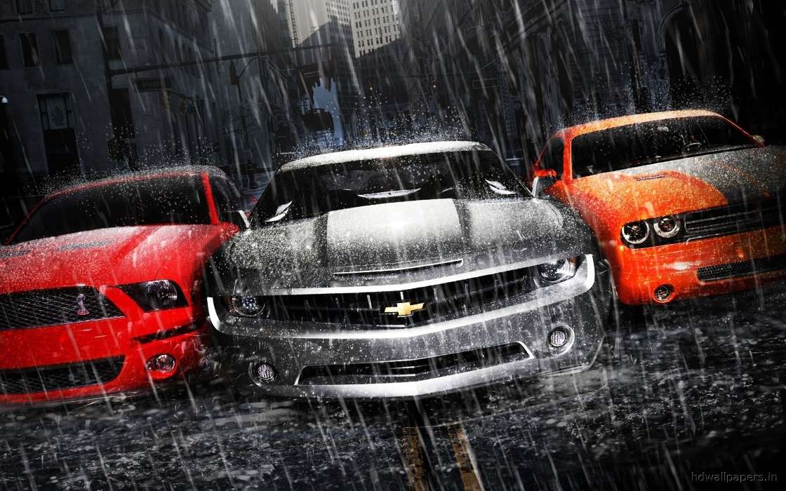 Auto, Rain, Chevrolet, Transport