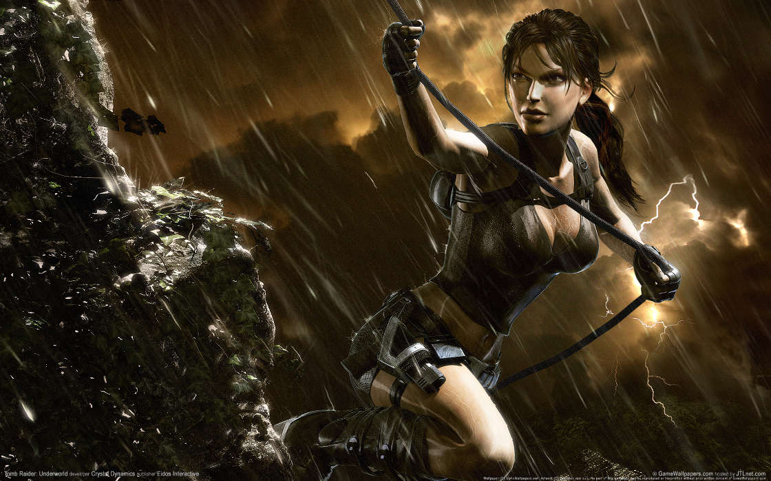 Games, Humans, Girls, Rain, Lara Croft: Tomb Raider