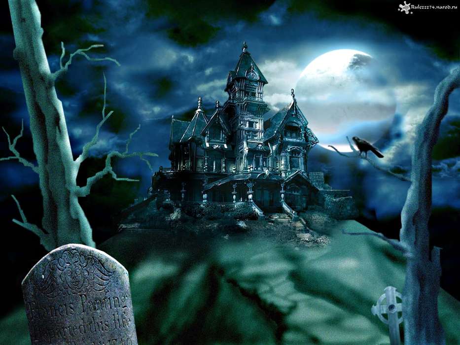 Houses, Halloween, Nature, Pictures, Castles