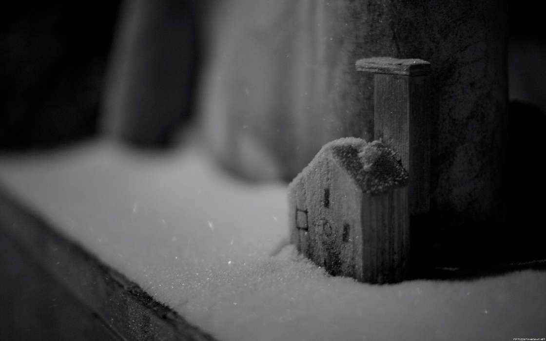 Houses, Objects, Snow, Winter
