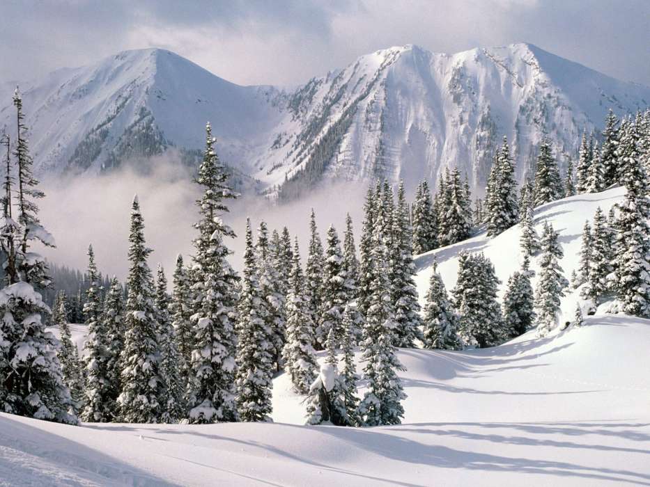 Mountains,Landscape,Nature,Snow,Winter