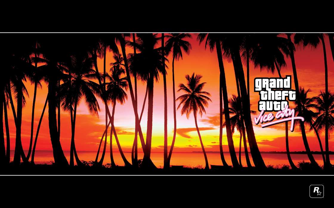 Grand Theft Auto (GTA), Games, Palms, Sunset