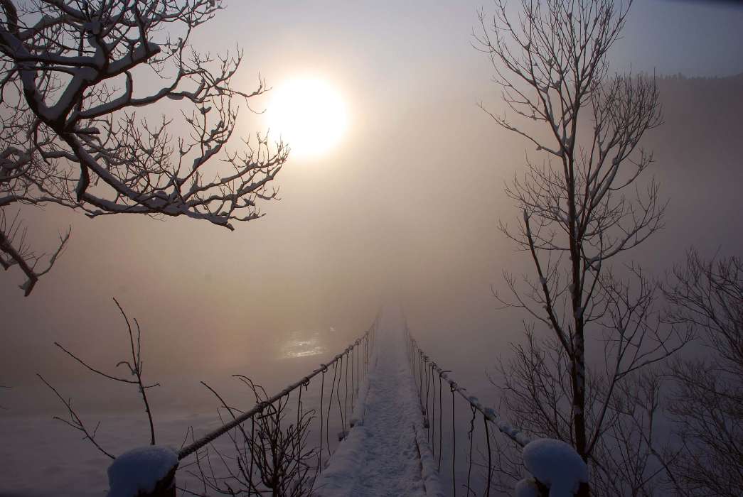Landscape, Winter, Bridges