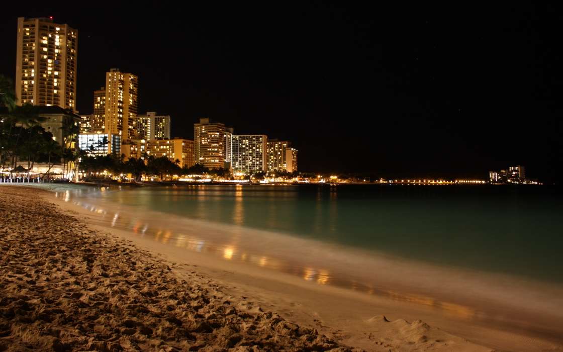 Night,Landscape,Beach