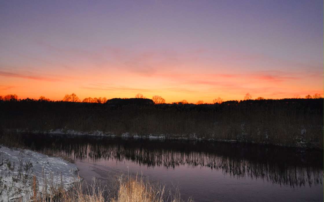 Landscape,Rivers,Sunset