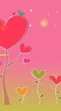 New mobile wallpapers - free download. Abstraction, Hearts, Love, Valentine&#039;s day, Drawings picture and image for mobile phones.