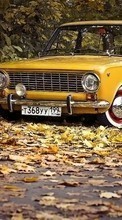 New mobile wallpapers - free download. Lada, Auto, Roads, Leaves, Autumn, Transport picture and image for mobile phones.