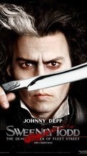 New mobile wallpapers - free download. Cinema, Humans, Actors, Men, Johnny Depp, Sweeney Todd picture and image for mobile phones.