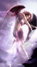 New 540x960 mobile wallpapers Humans, Sky, Art, Clouds, Angels free download.