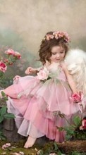 New 540x960 mobile wallpapers Humans, Flowers, Children, Art photo, Angels free download.