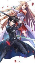 New mobile wallpapers - free download. Anime, Sword Art Online, Girls, Swords, Cartoon, Men picture and image for mobile phones.