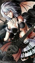 New mobile wallpapers - free download. Anime,Demons,Girls,Guitars picture and image for mobile phones.