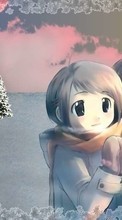 New mobile wallpapers - free download. Anime, Winter, Children picture and image for mobile phones.