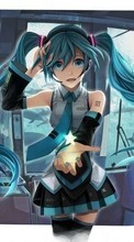 Music, Anime, Girls, Vocaloids, Miku Hatsune for Huawei Ascend Y330